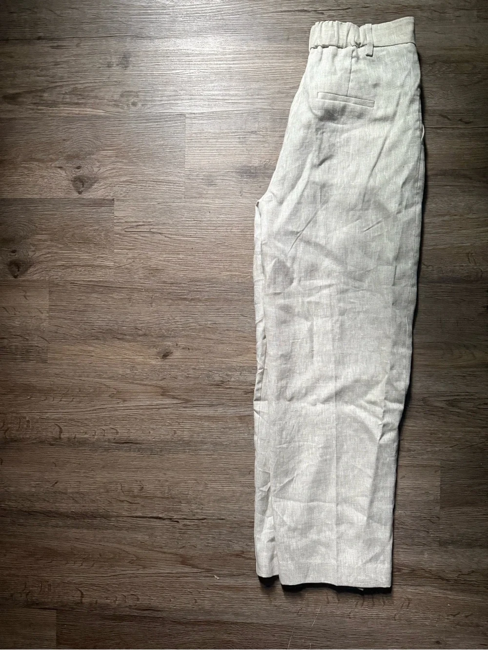 Mango Beige Straight-Leg Tailored Pants NWT